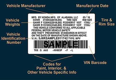 Replacement VIN labels - What are VIN labels, where to get replacement ...